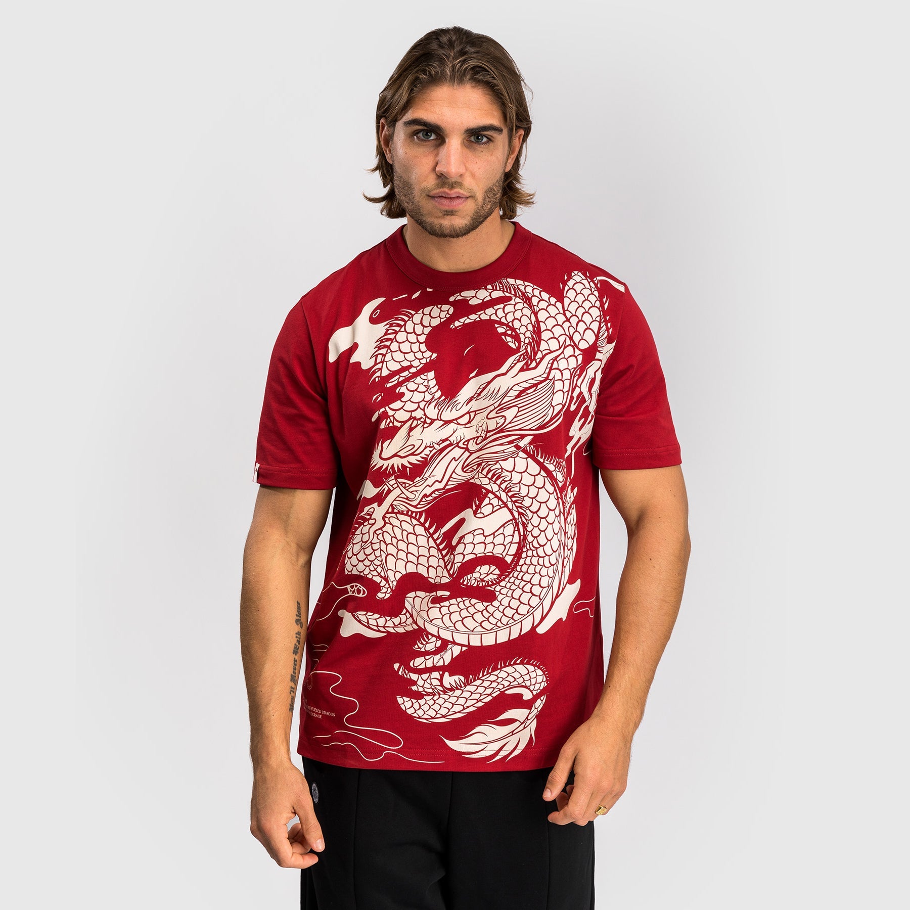 Pánské tričko Venum Dragon's Flight - Cherry Red/Cream White