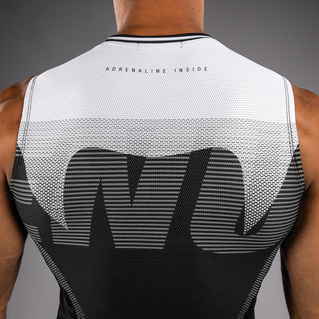 Venum Adrenaline Bezrukávový Rashguard - Černá/Stříbrná šedá