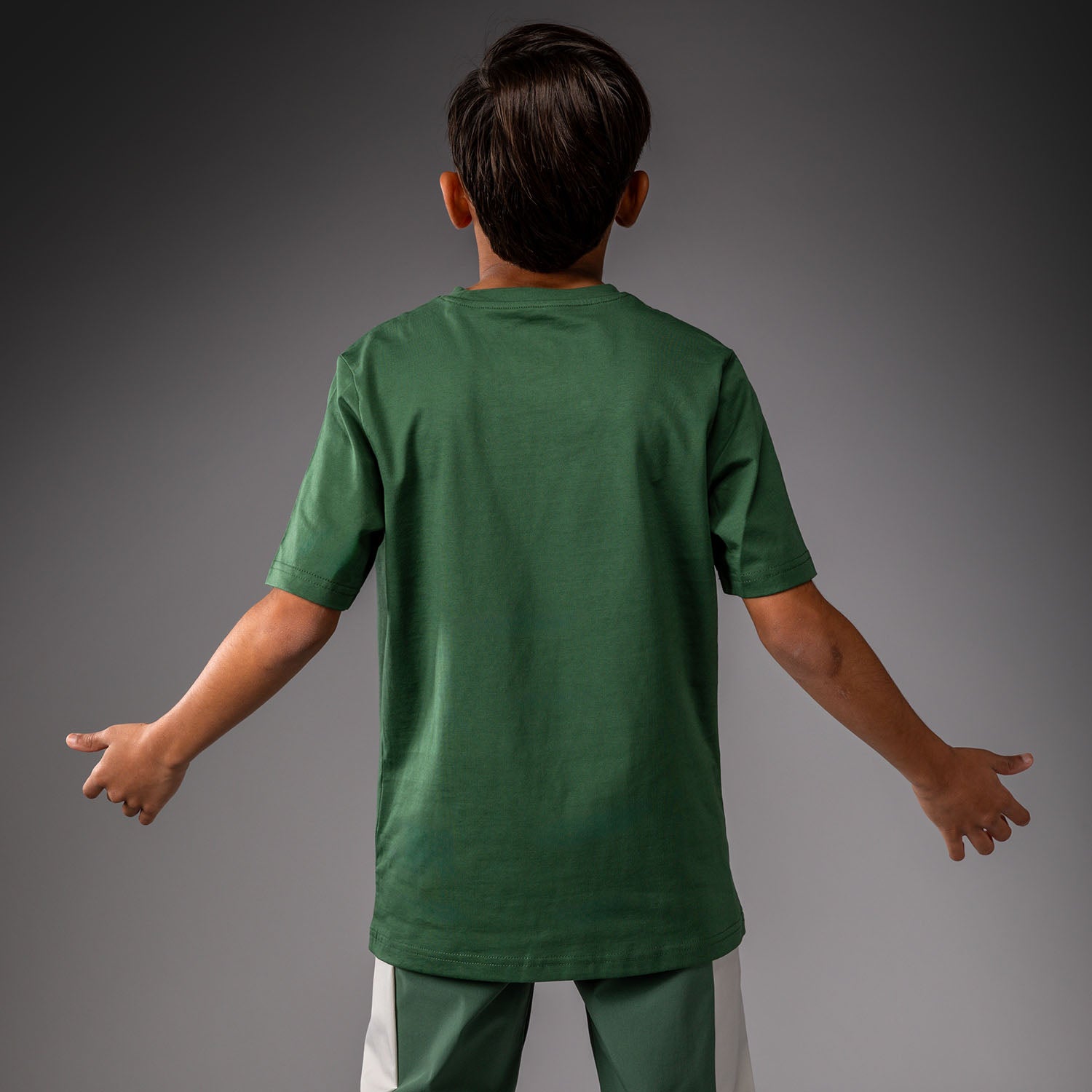 Dětské tričko Venum Contender – Lesní zelená/Off White