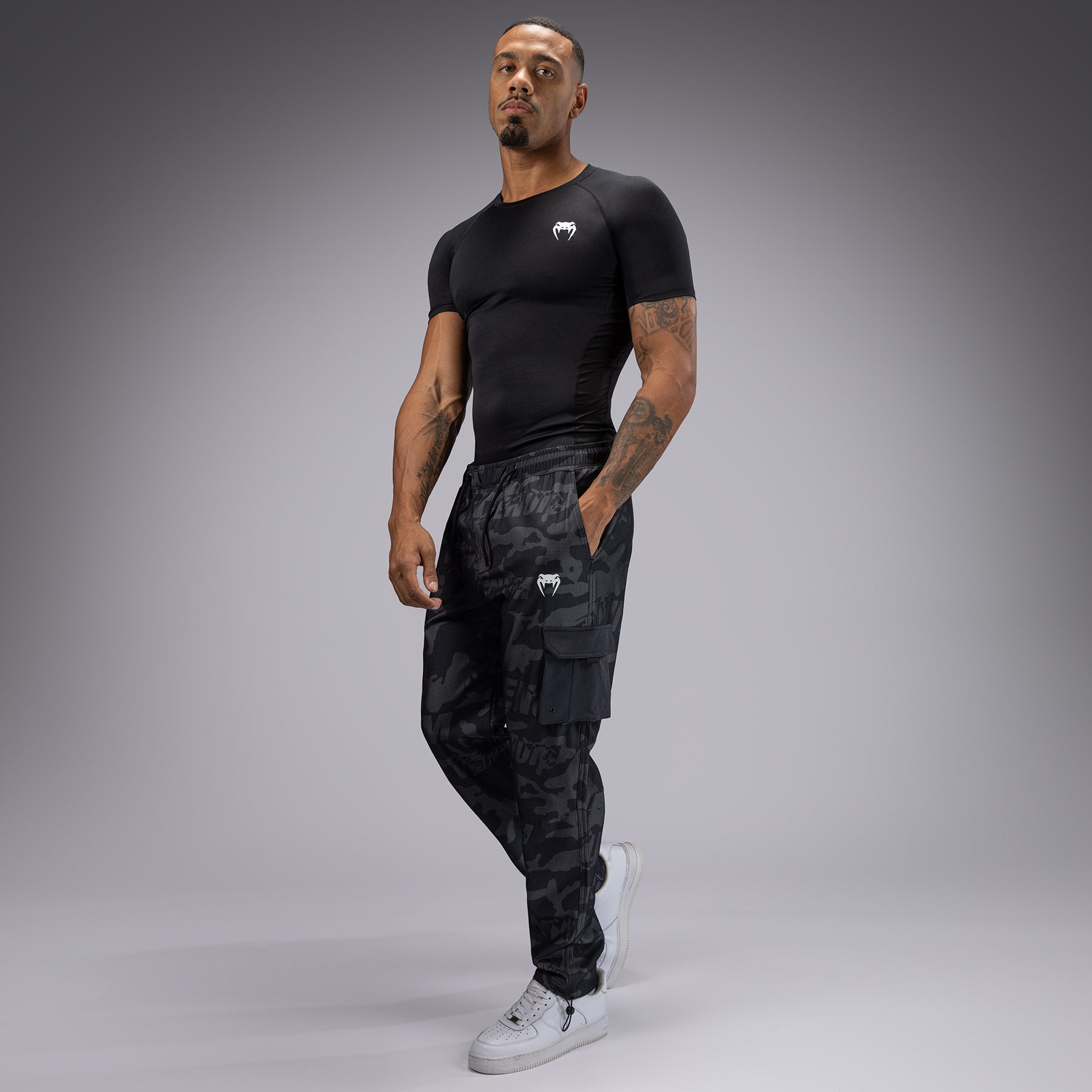 Venum Trooper Pánské tepláky - Černá/Uhlíková