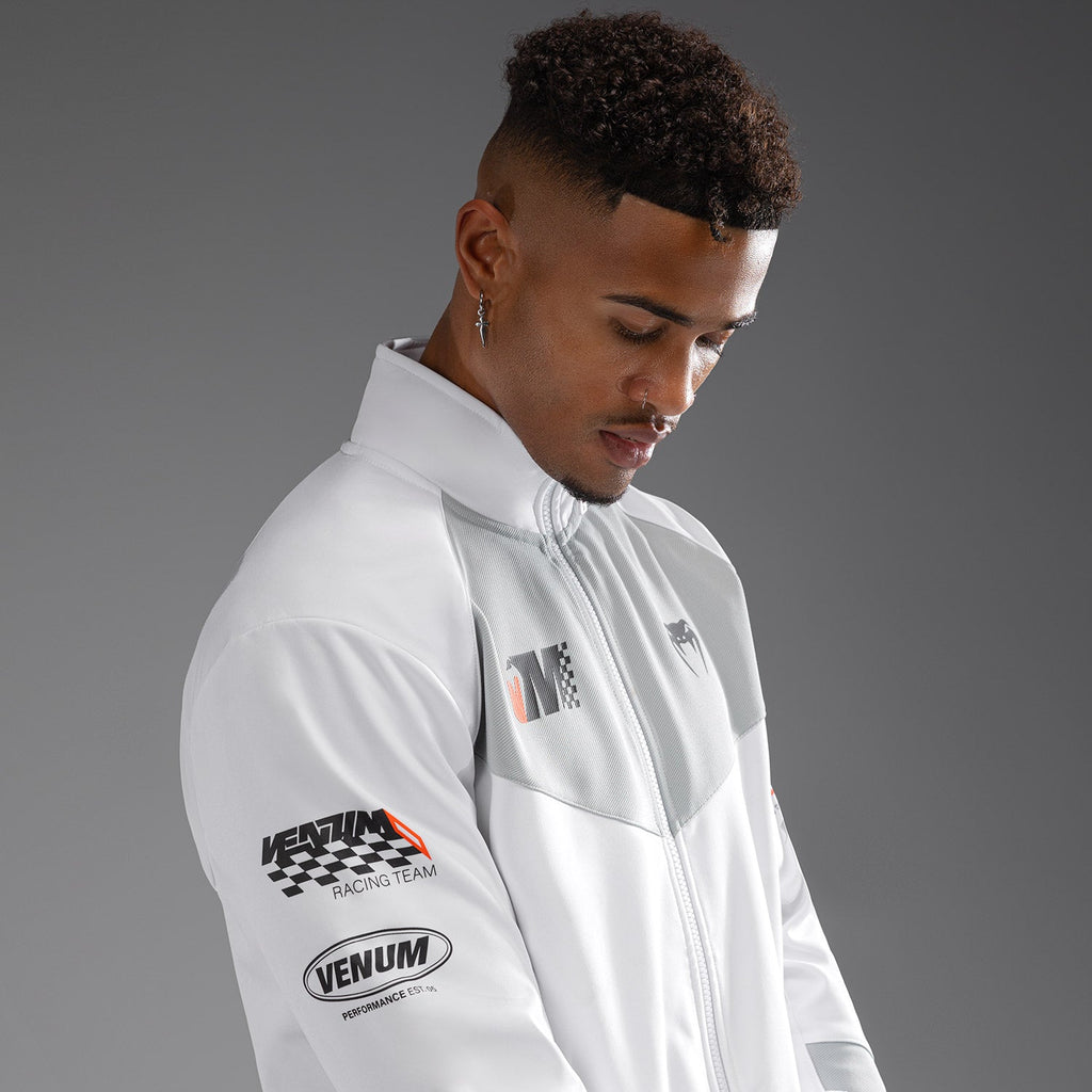 Venum Motorsport Softshell Bunda - Sněhobílá