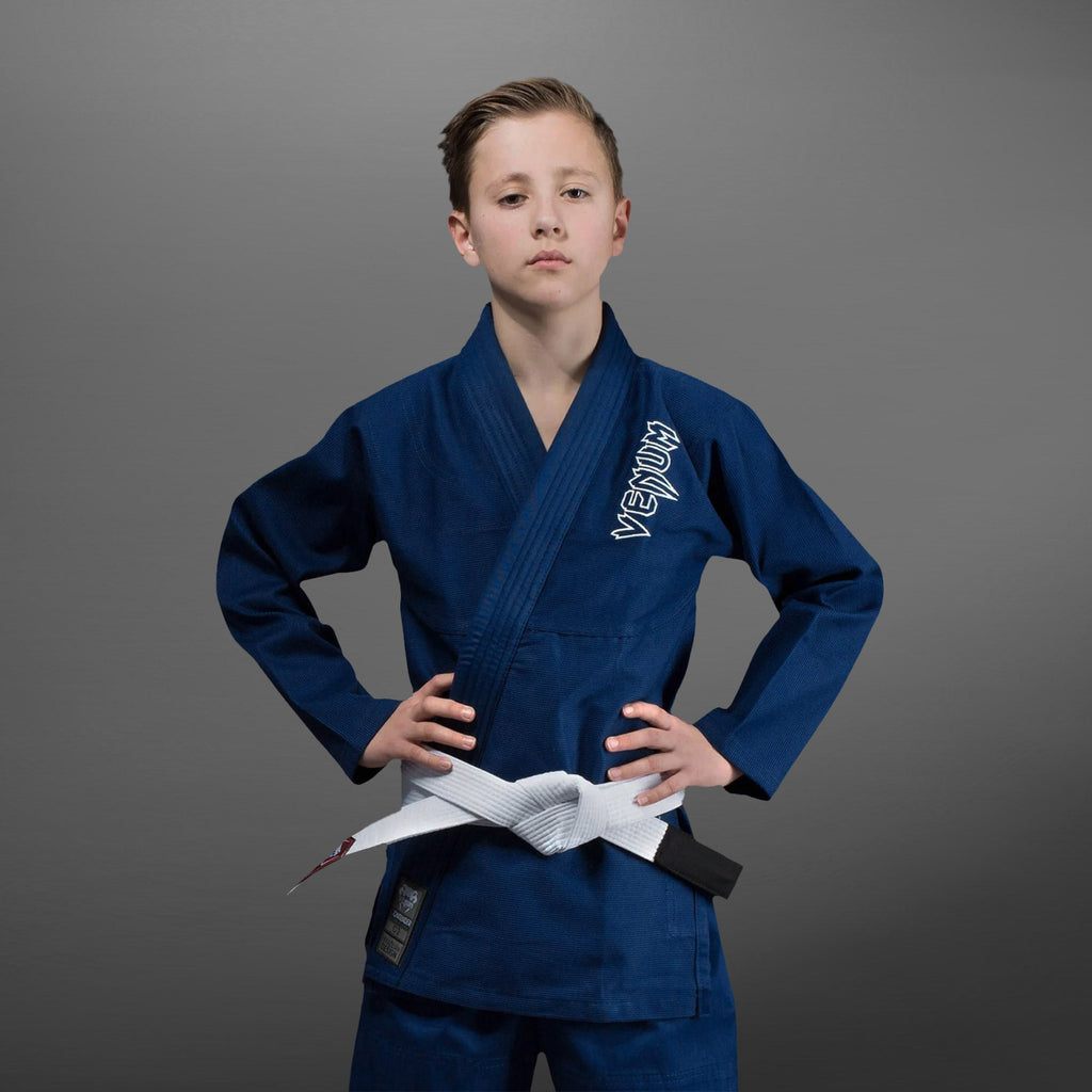 Venum Contender Kids BJJ Gi (Free white belt included) - Navy blue