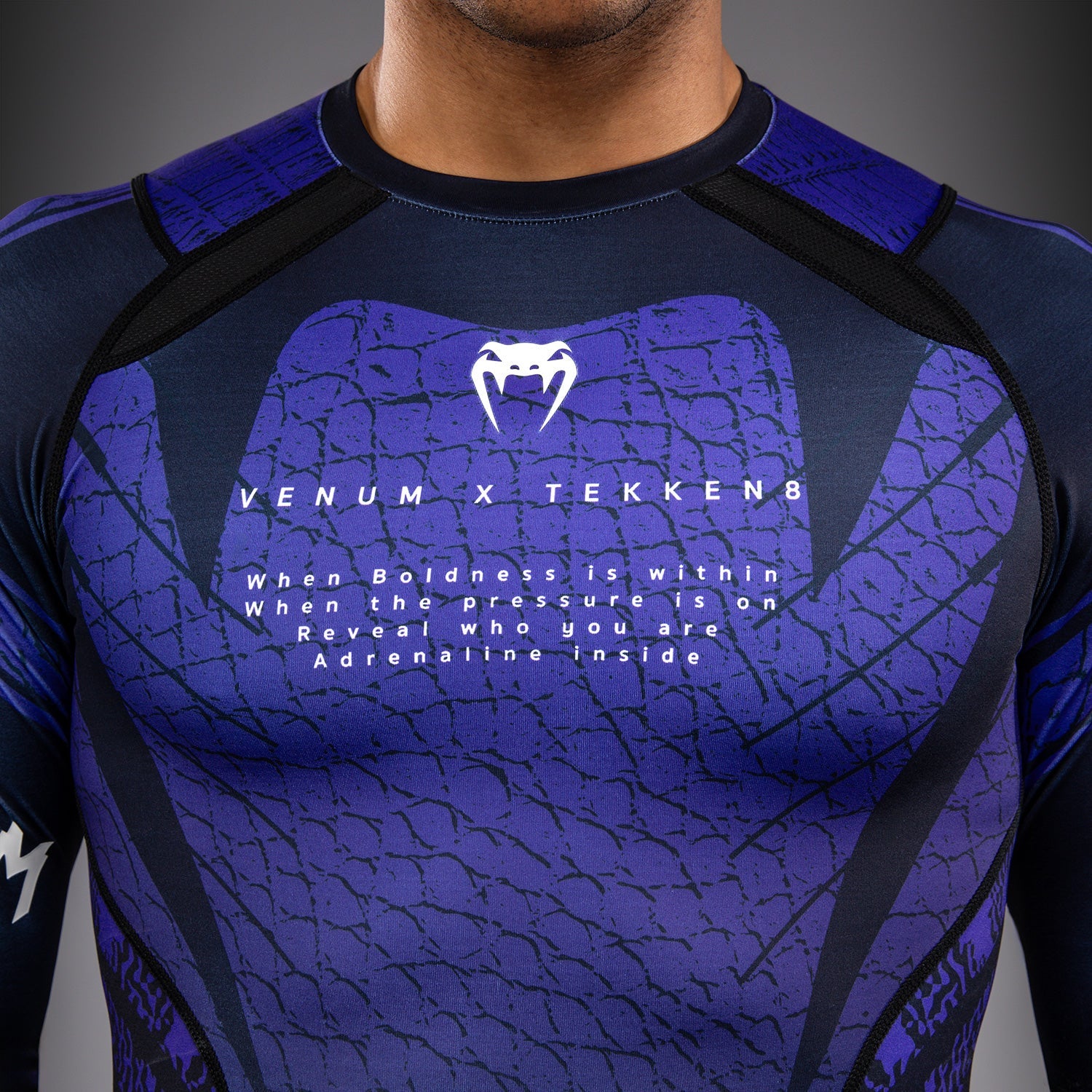 Venum x TEKKEN 8 Dlouhý rukáv Rashguard - Kazuya - Černá/Fialová
