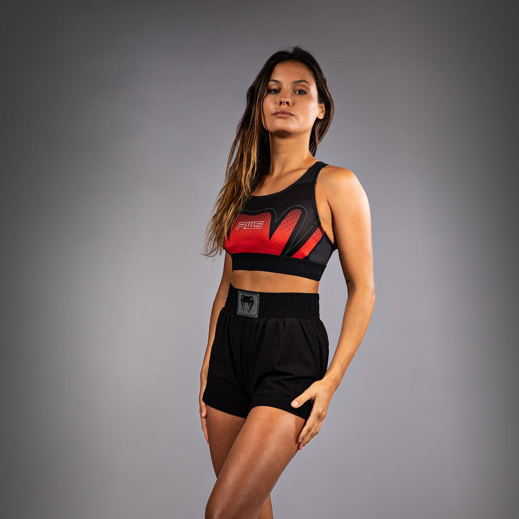 Dámská sportovní podprsenka Venum x RWS 2.0 - Černá/Červená