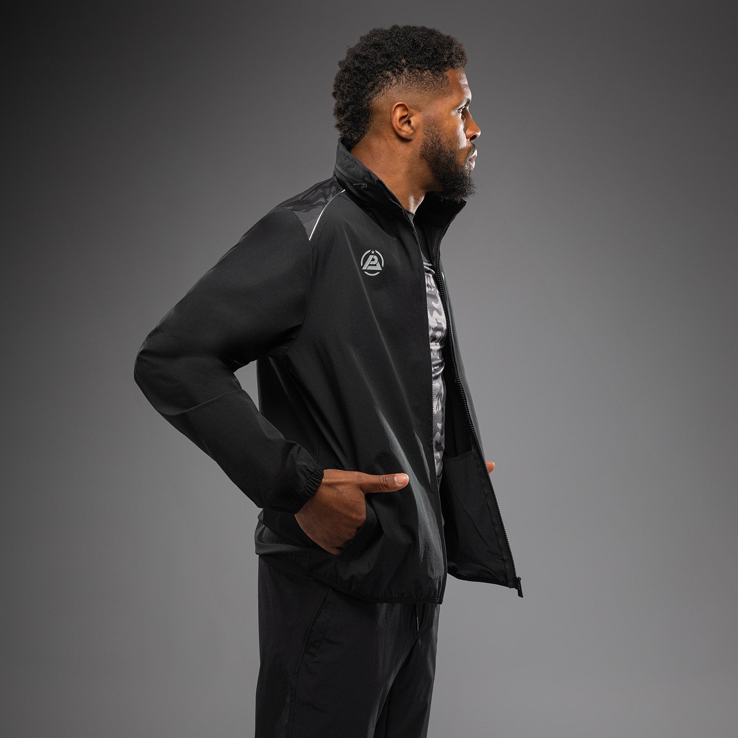 Venum x Polaris S Track Jacket - Černá/Bouřková šedá