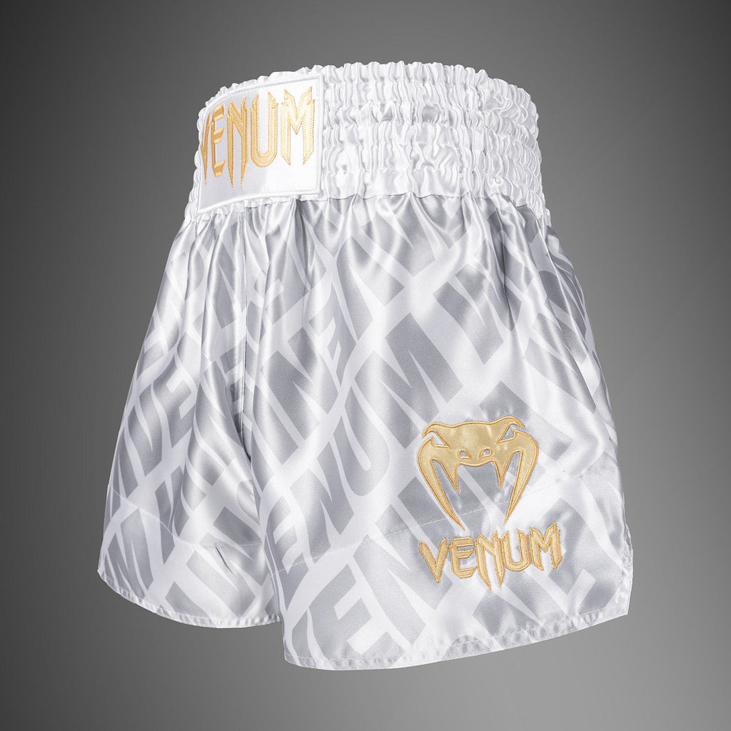 Venum Contender XT Muay Thai Kraťasy – Bílá/Stříbrná