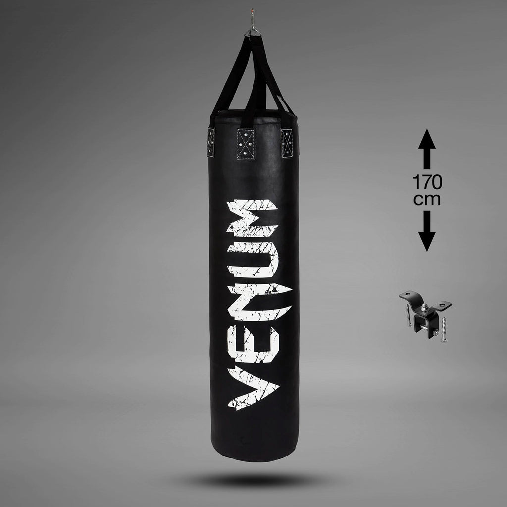 Venum Challenger Heavy bag + stropní hák - černá/bílá - plněný - 170 cm