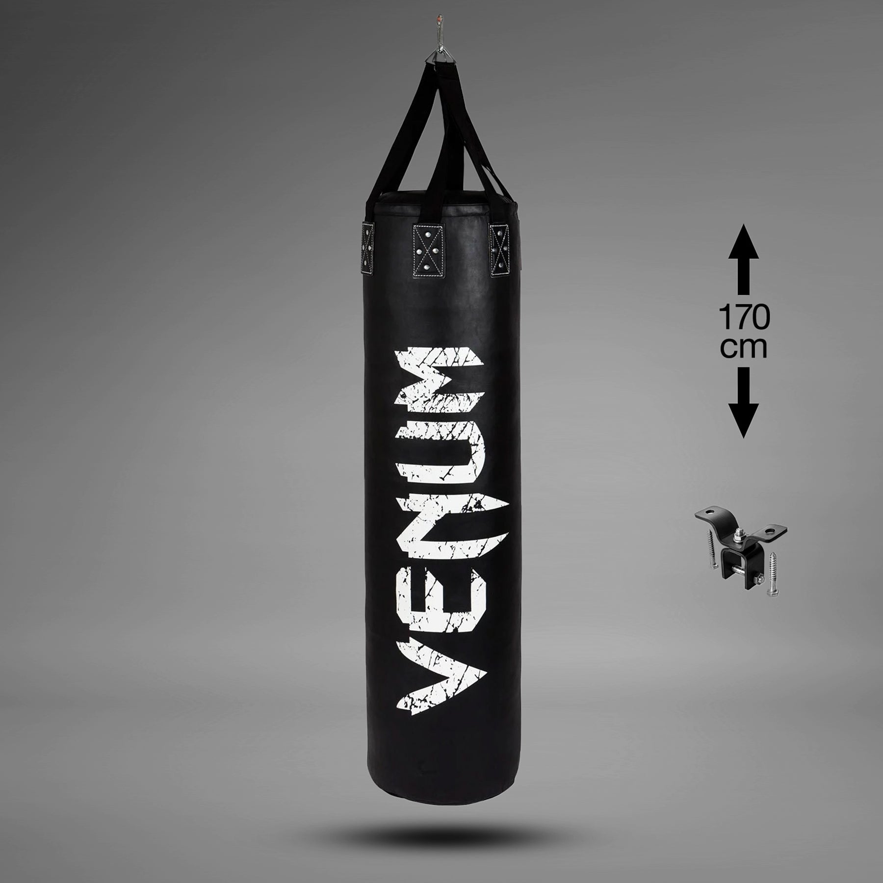 Venum Challenger Heavy bag + stropní hák - černá/bílá - plněný - 170 cm
