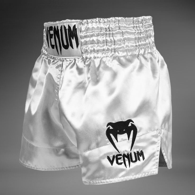 Venum Classic Muay Thai Shorts - Stříbrná/Černá