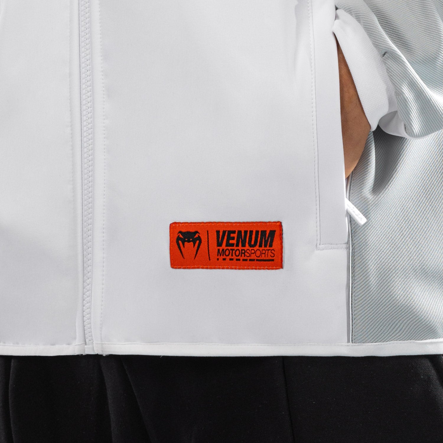 Venum Motorsport Softshell Bunda - Sněhobílá