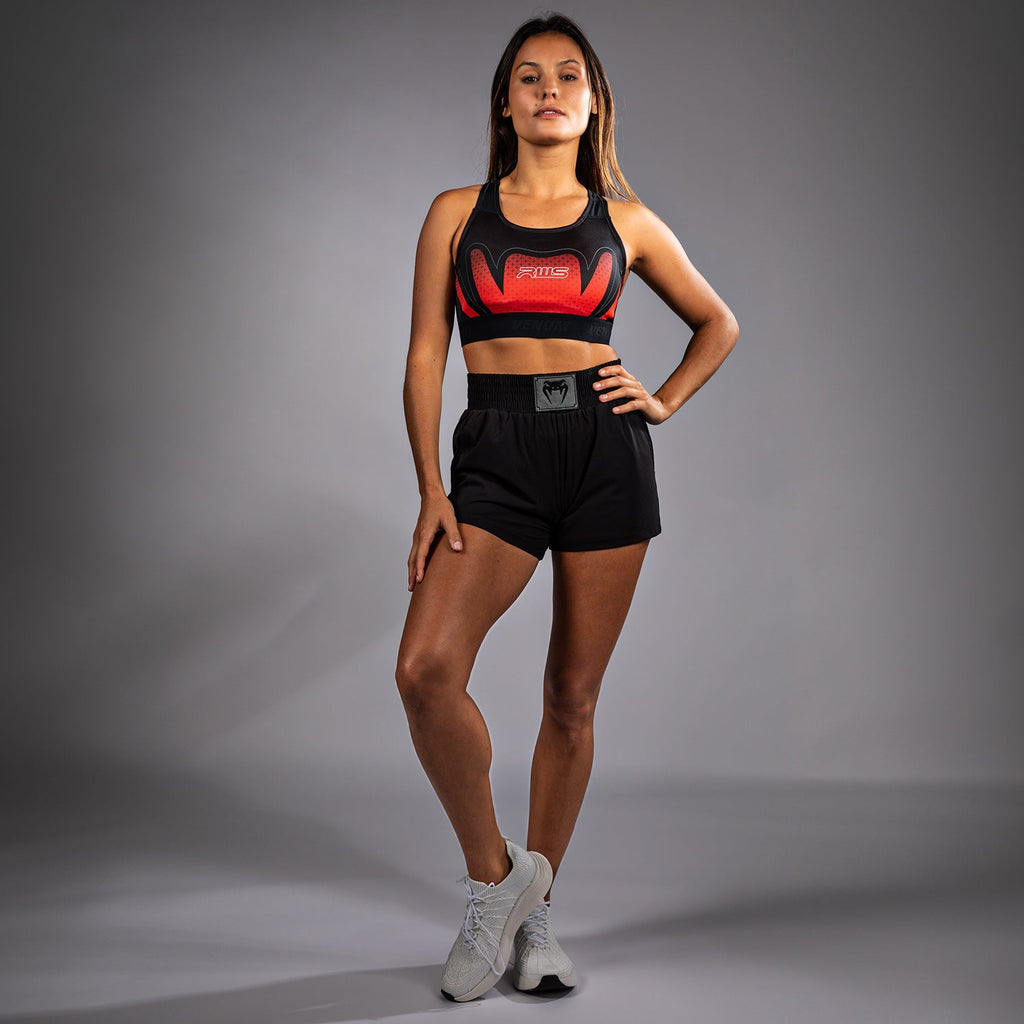 Dámská sportovní podprsenka Venum x RWS 2.0 - Černá/Červená