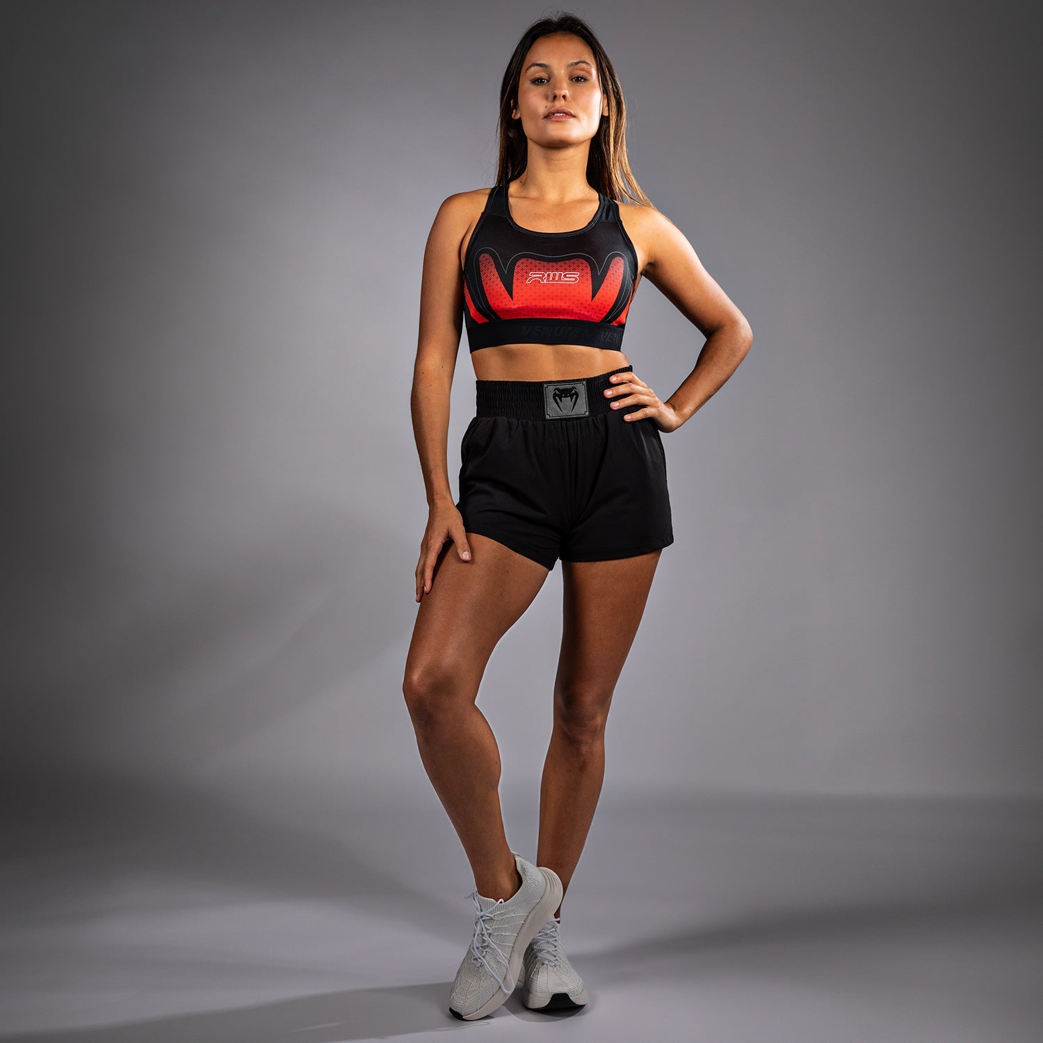 Dámská sportovní podprsenka Venum x RWS 2.0 - Černá/Červená