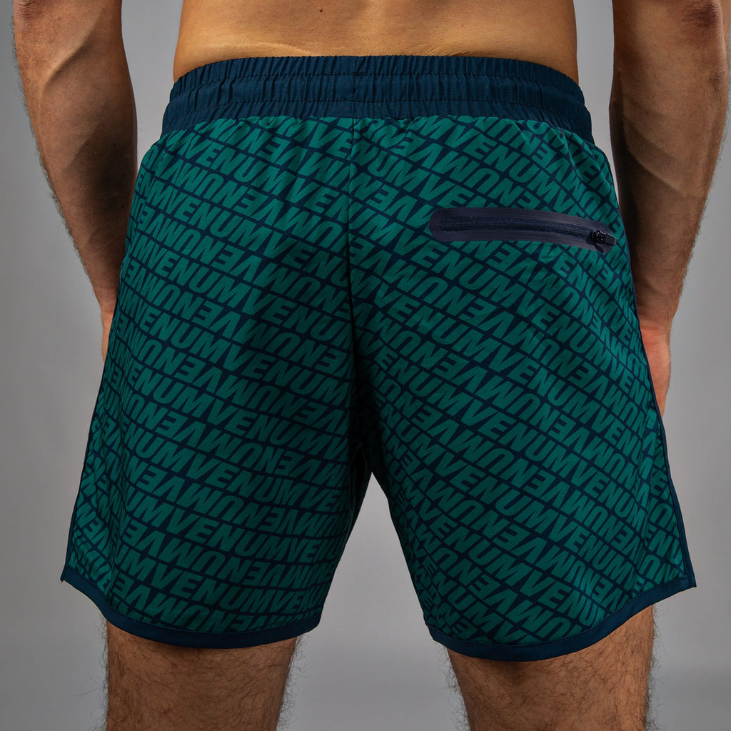 Venum Echo Board Shorts - Tmavě modrá/Smaragdově zelená