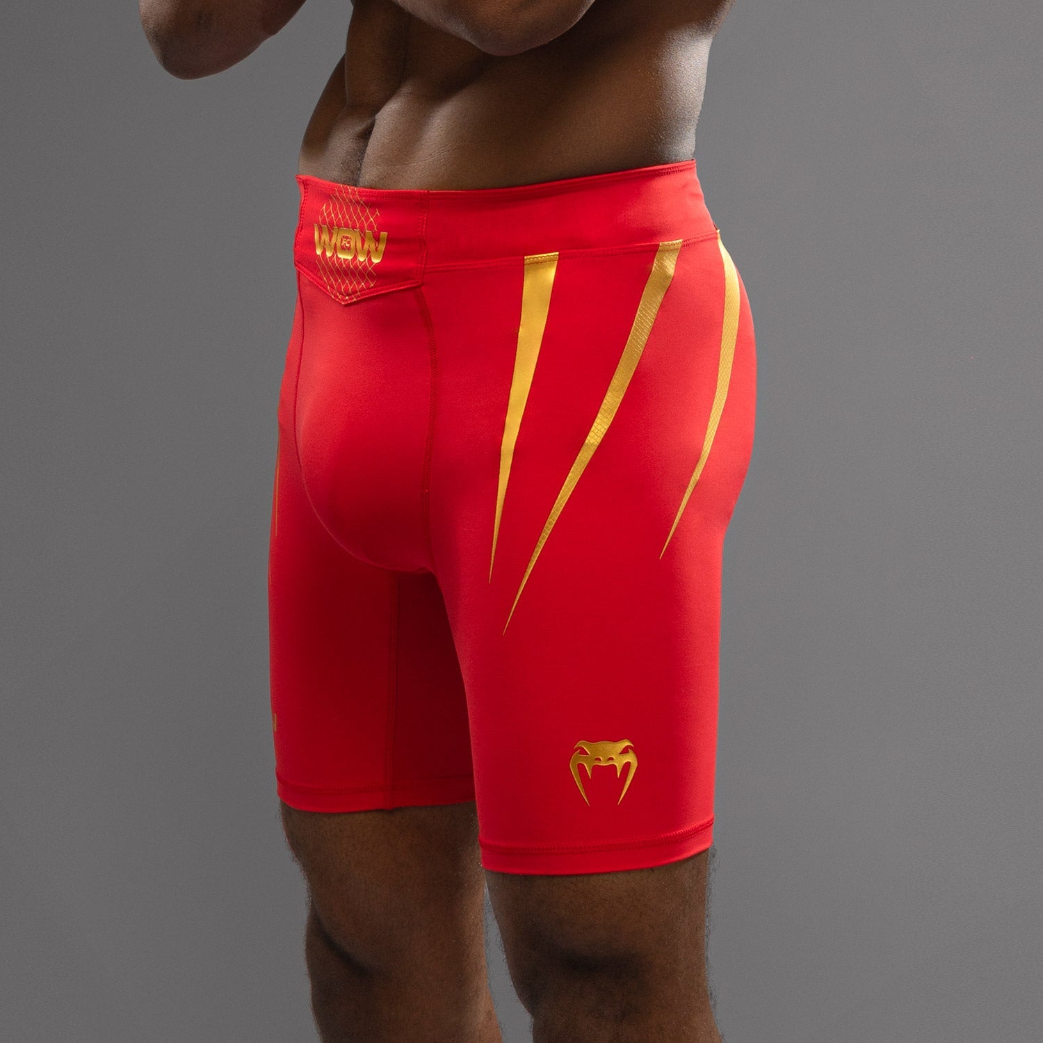 Venum x WOW FC pánské kraťasy Vale Tudo - Fury Red/ Gold