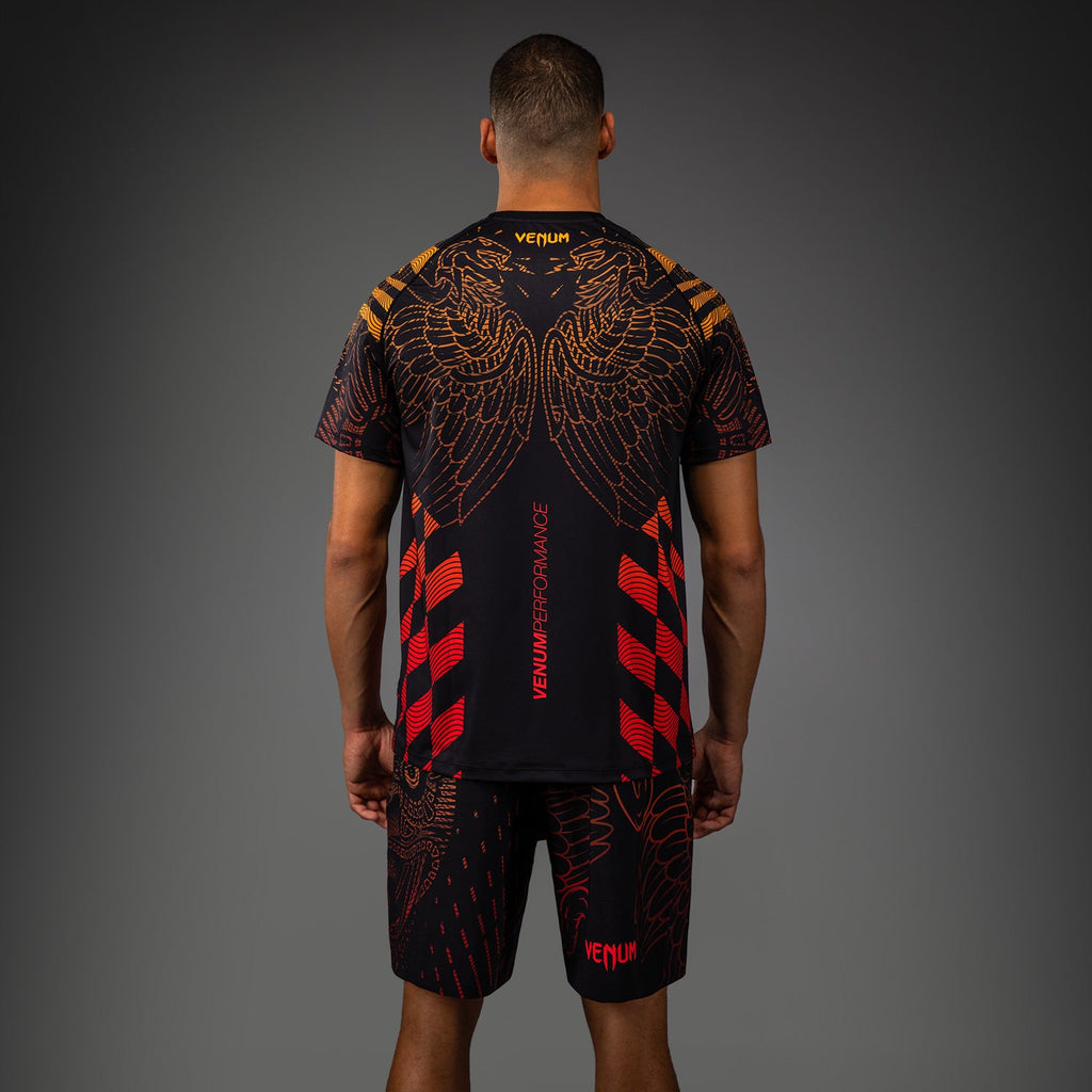 Venum Quetzal Fury Dry-Tech tričko - černá/Fury červená/Tangerine