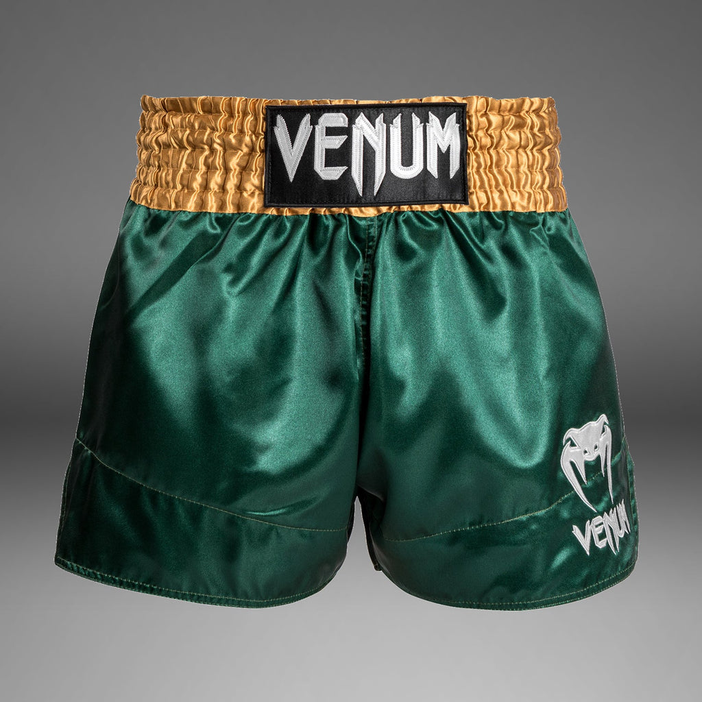 Venum Classic Muay Thai Kraťasy - Zelená/Zlatá/Bílá