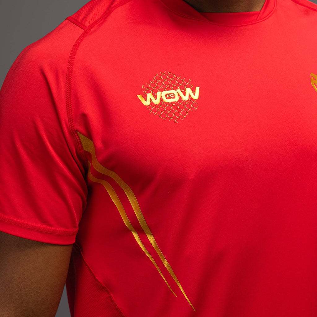 Venum x WOW FC Dry-Tech Tričko - Fury Red/Gold