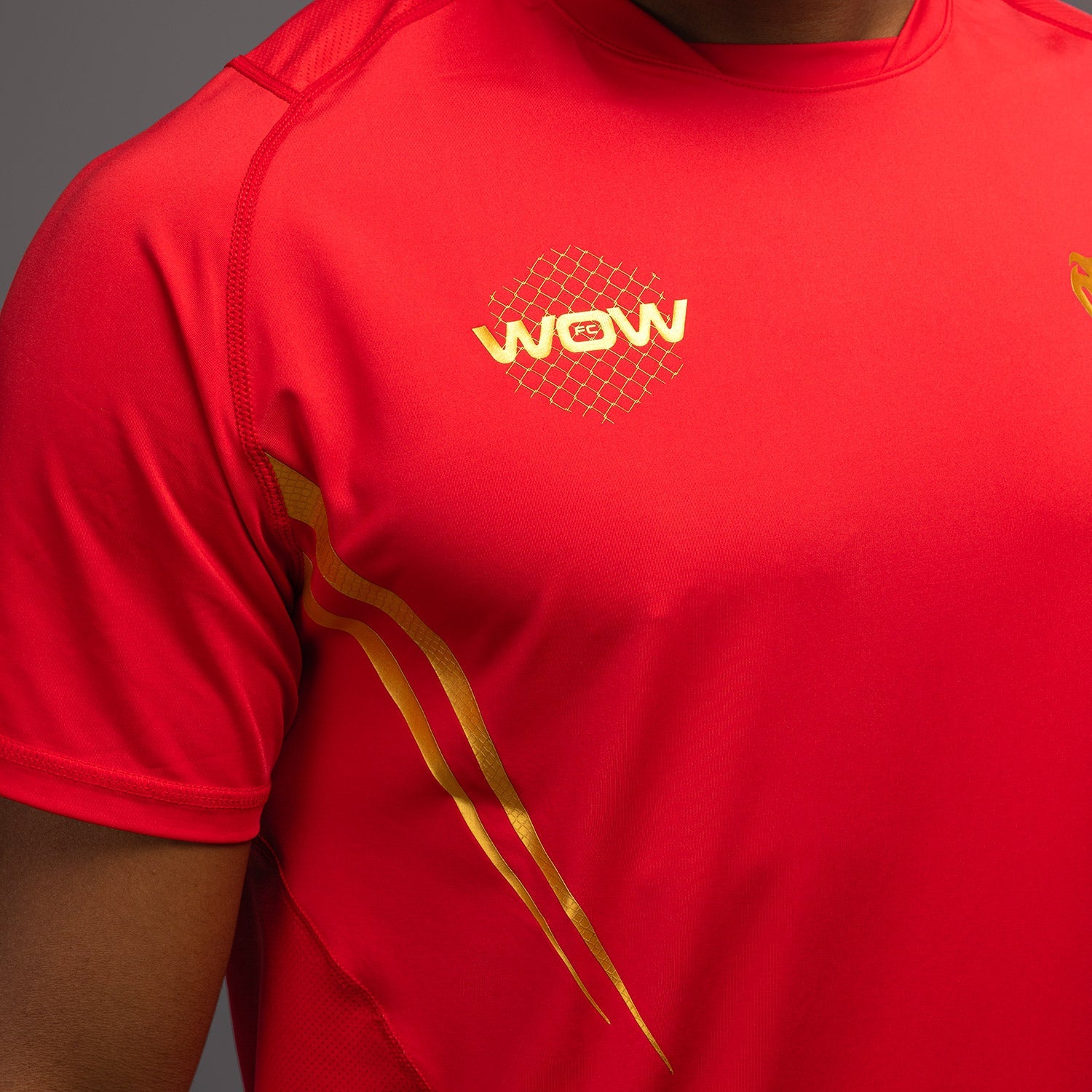 Venum x WOW FC Dry-Tech Tričko - Fury Red/Gold