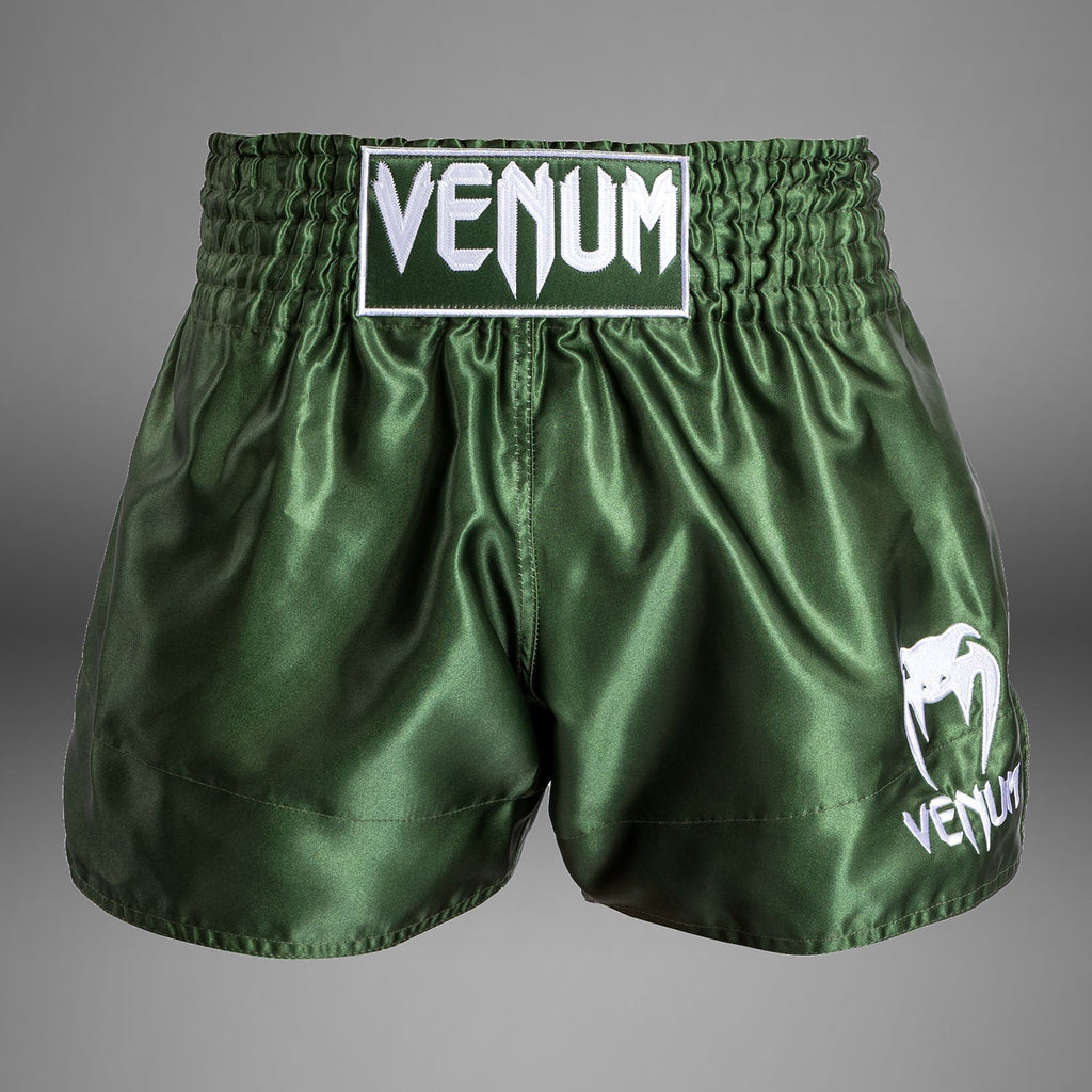 Venum Classic Muay Thai kraťasy Khaki/Bílá