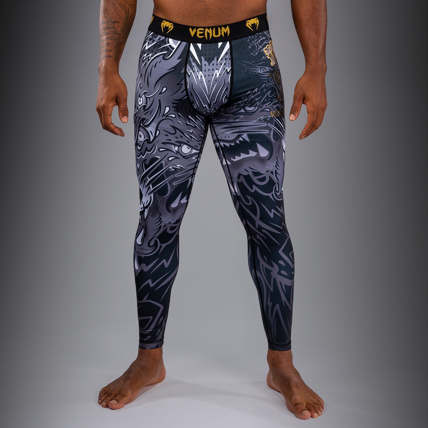 Venum Wolf Atak Spats - Černá/Šedá