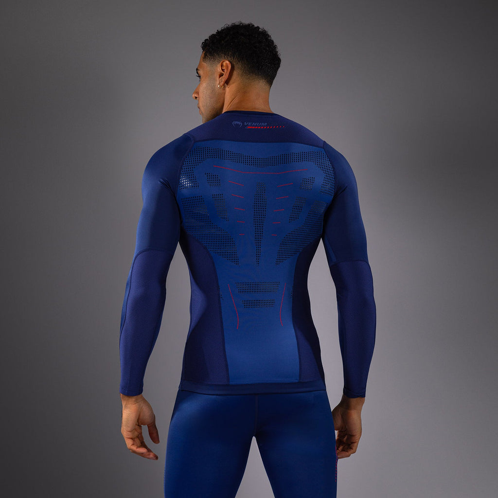 Venum Technical 3.0 Dlouhý Rukáv Rashguard - Noční Modrá