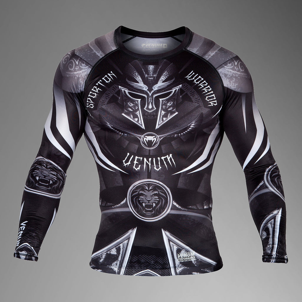 Venum Gladiator 3.0 Rashguard - Dlouhé rukávy - Černá/Bílá