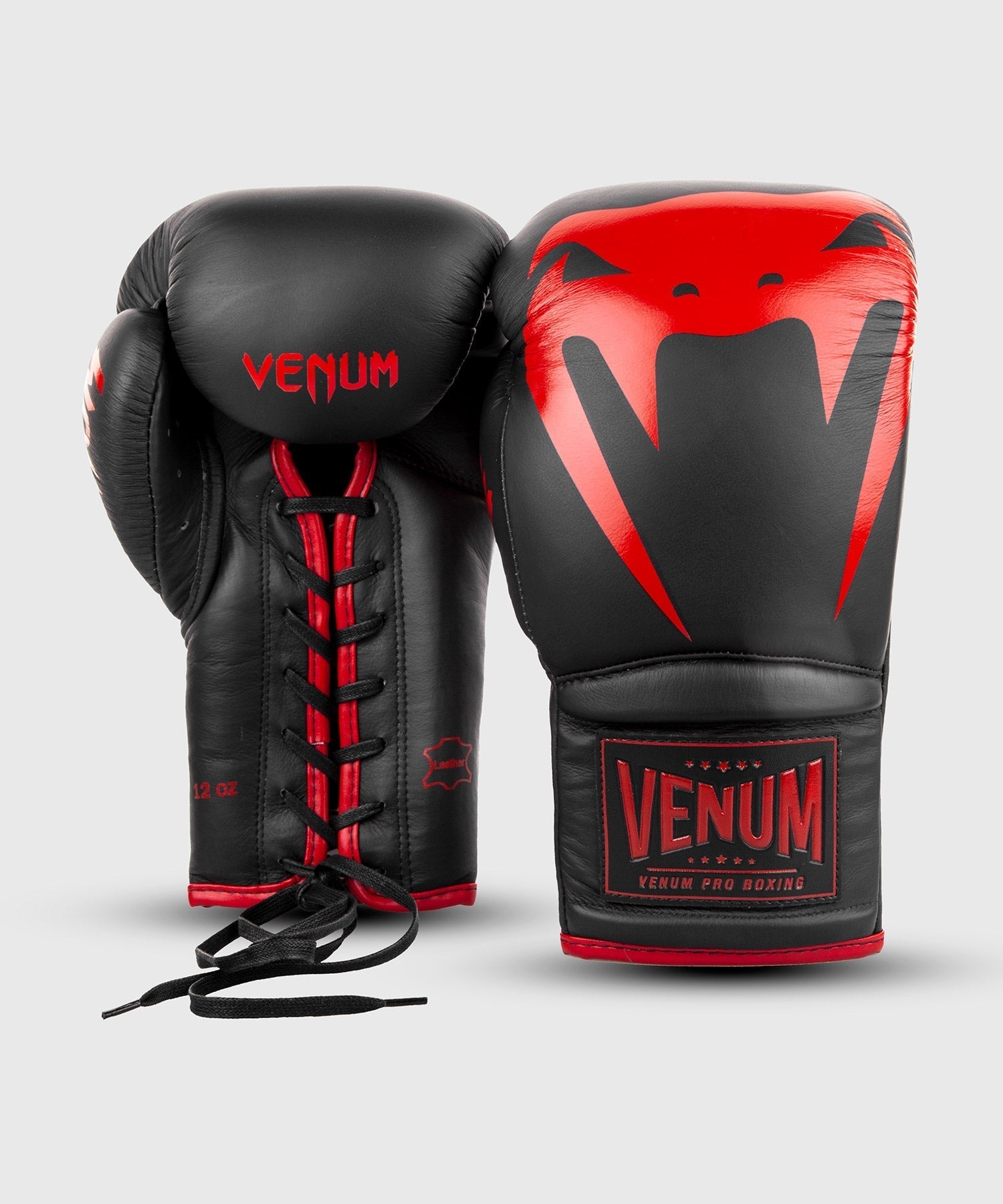 Boxerské rukavice Venum Giant 2.0 Pro - se šněrováním - černá/červená