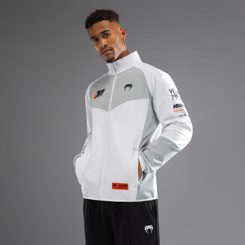 Venum Motorsport Softshell Bunda - Sněhobílá