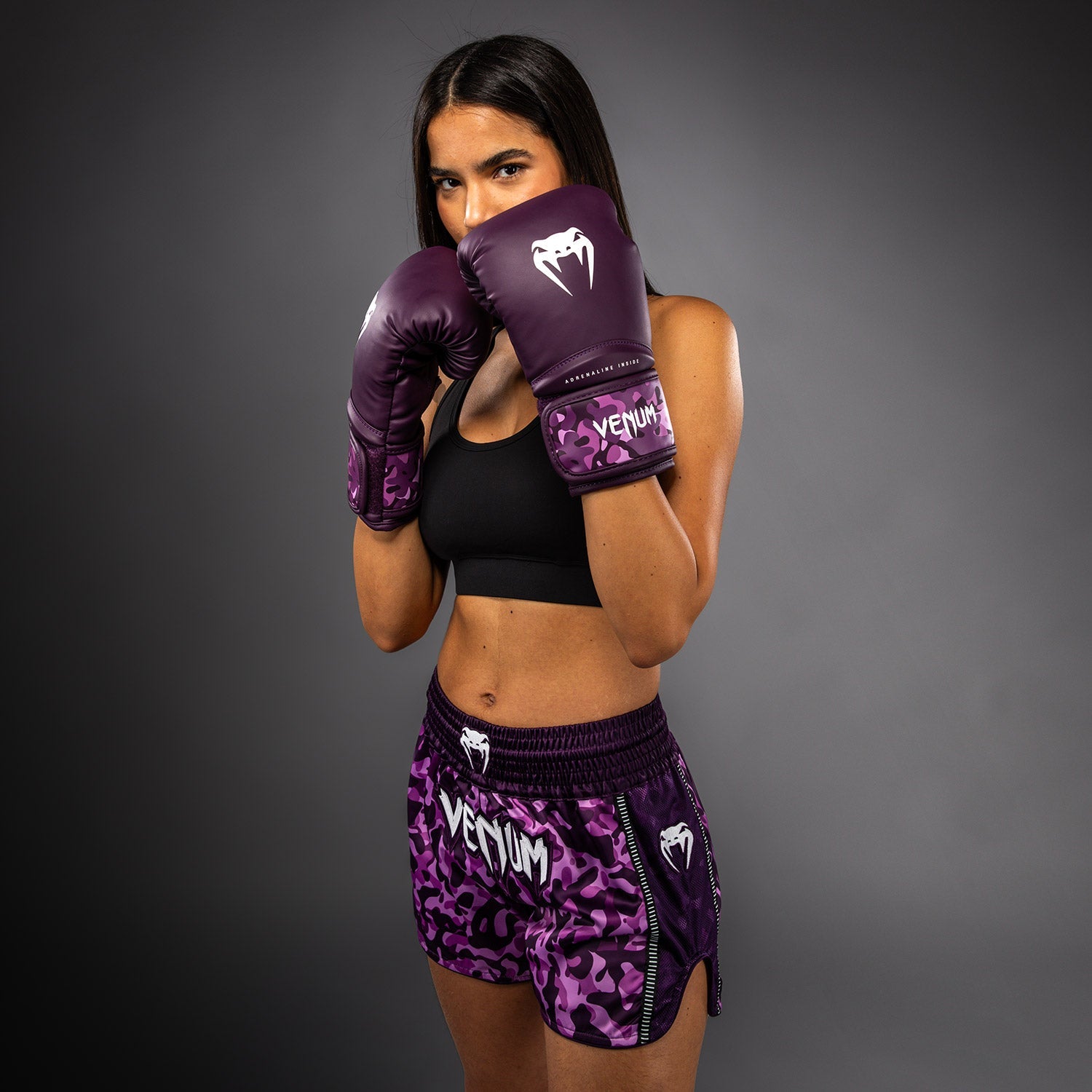Venum Iris Muay Thai Shorts - Švestka/růžová