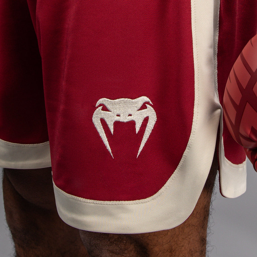 Venum Classic Boxerské šortky – Rubínově červená/slonová kost