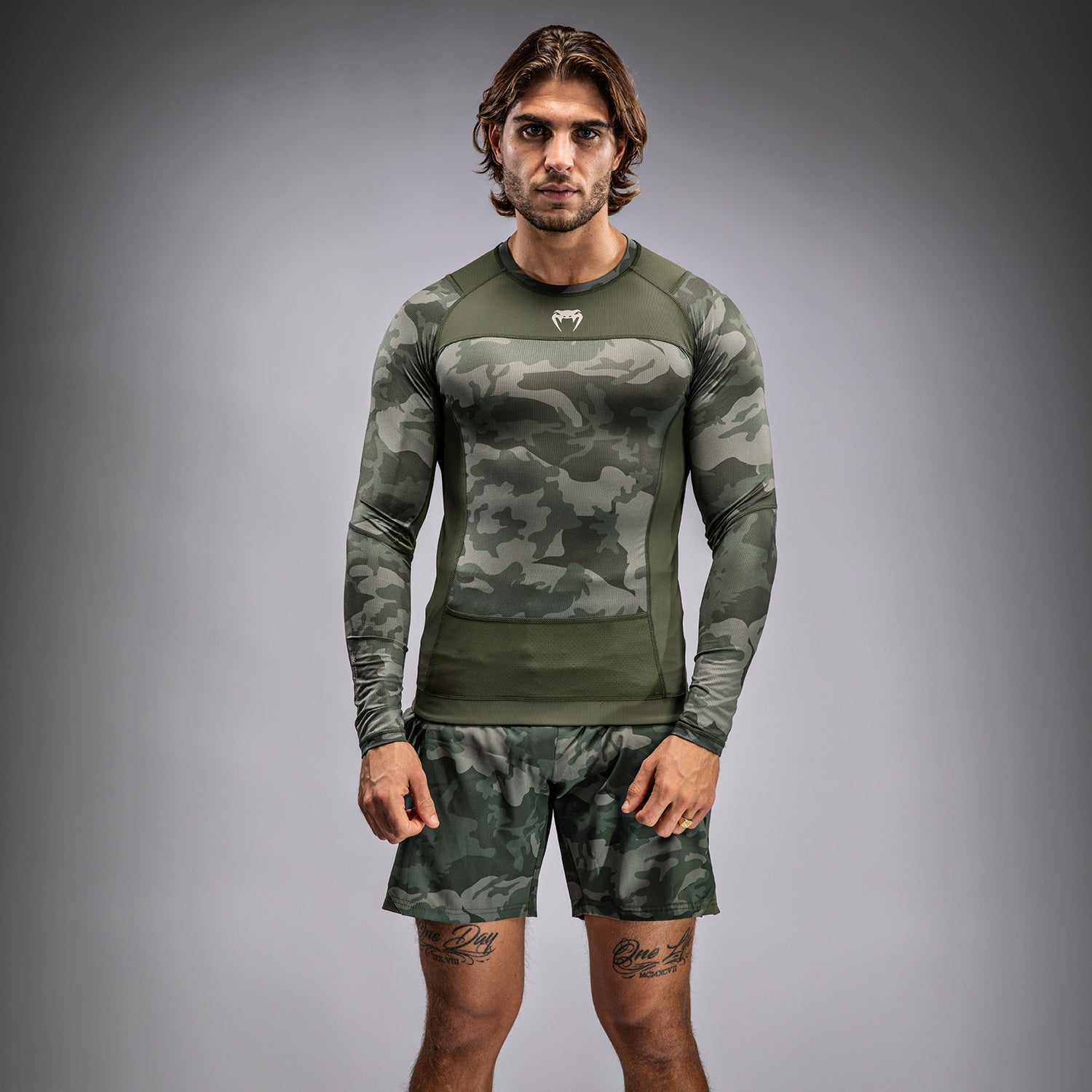 Pánský termo top s dlouhým rukávem Venum G-Fit Air - Army Camo