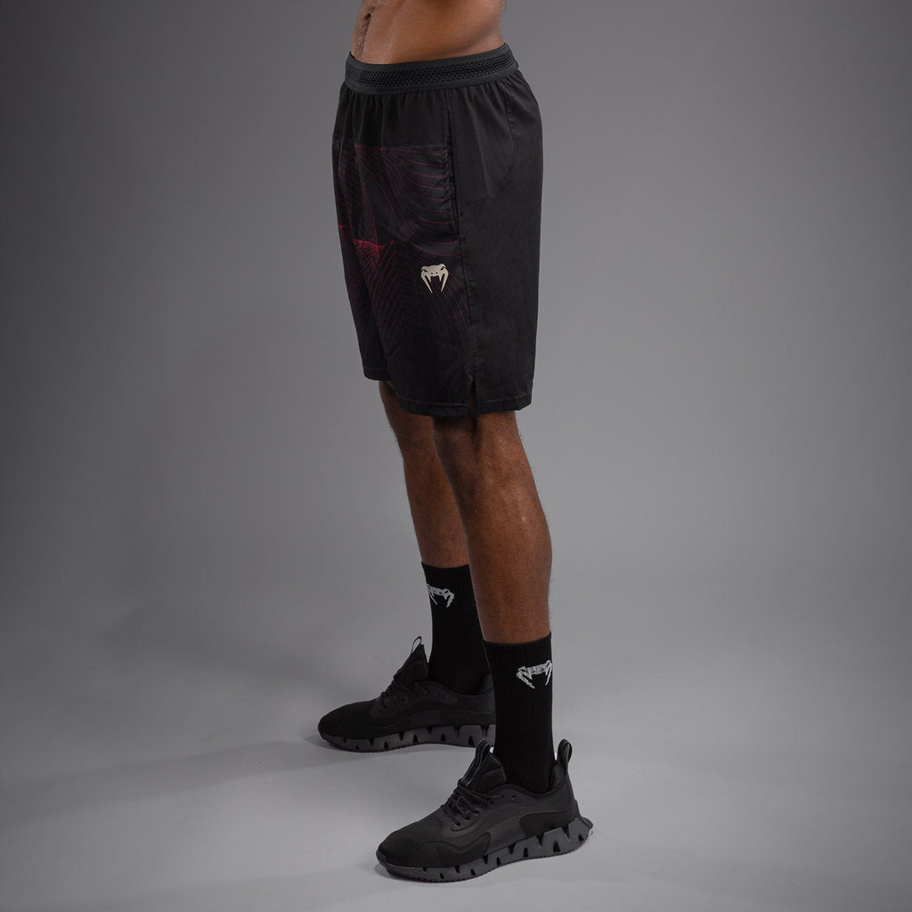 Pánské tréninkové šortky Venum G-Fit Air - Hluboká černá/Ohnivá červená