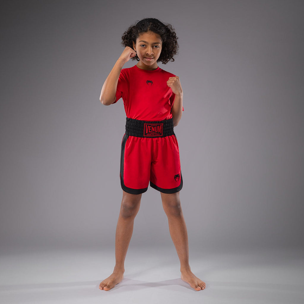 Dětské boxerské šortky Venum Classic - Třešňově červená