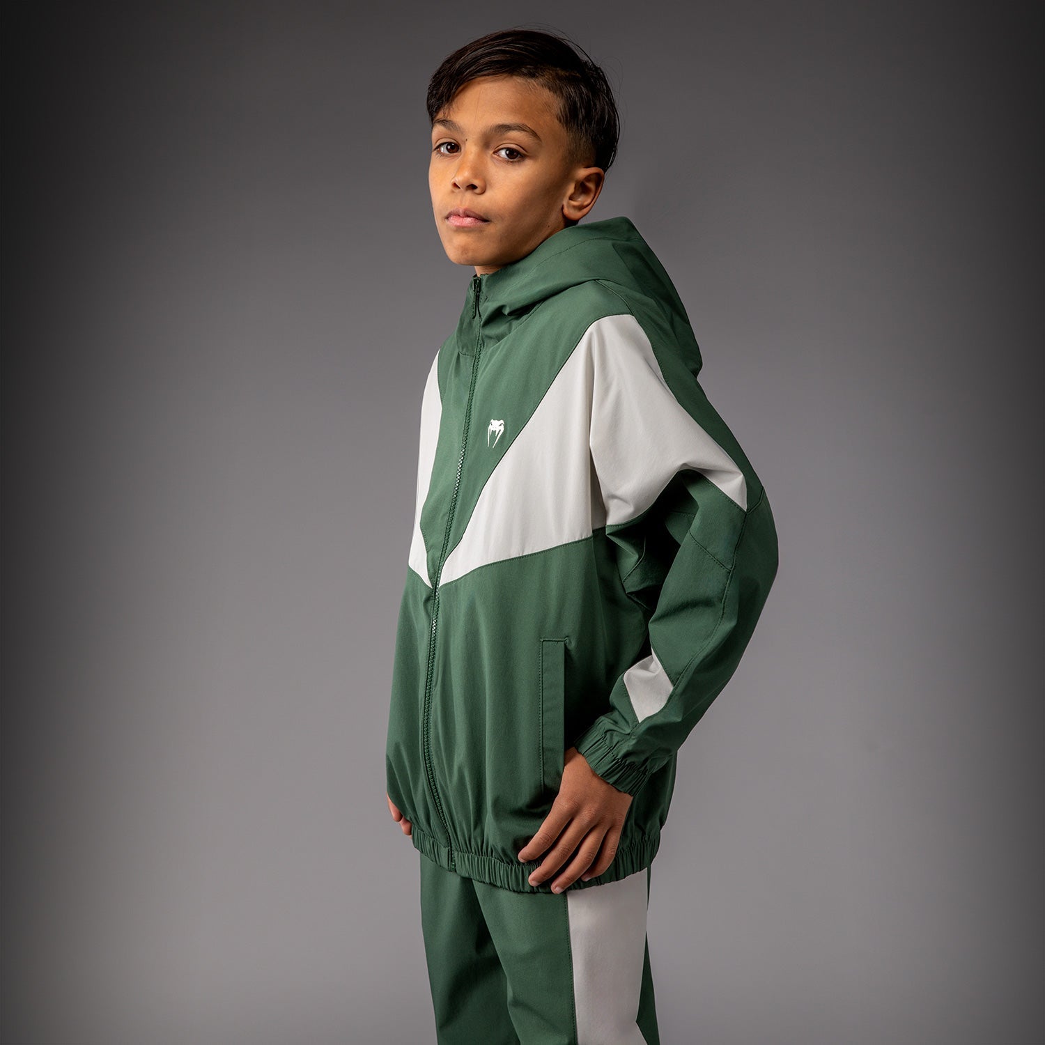 Venum Vectra Dětské teplákové bundy - lesní zelená/krémová
