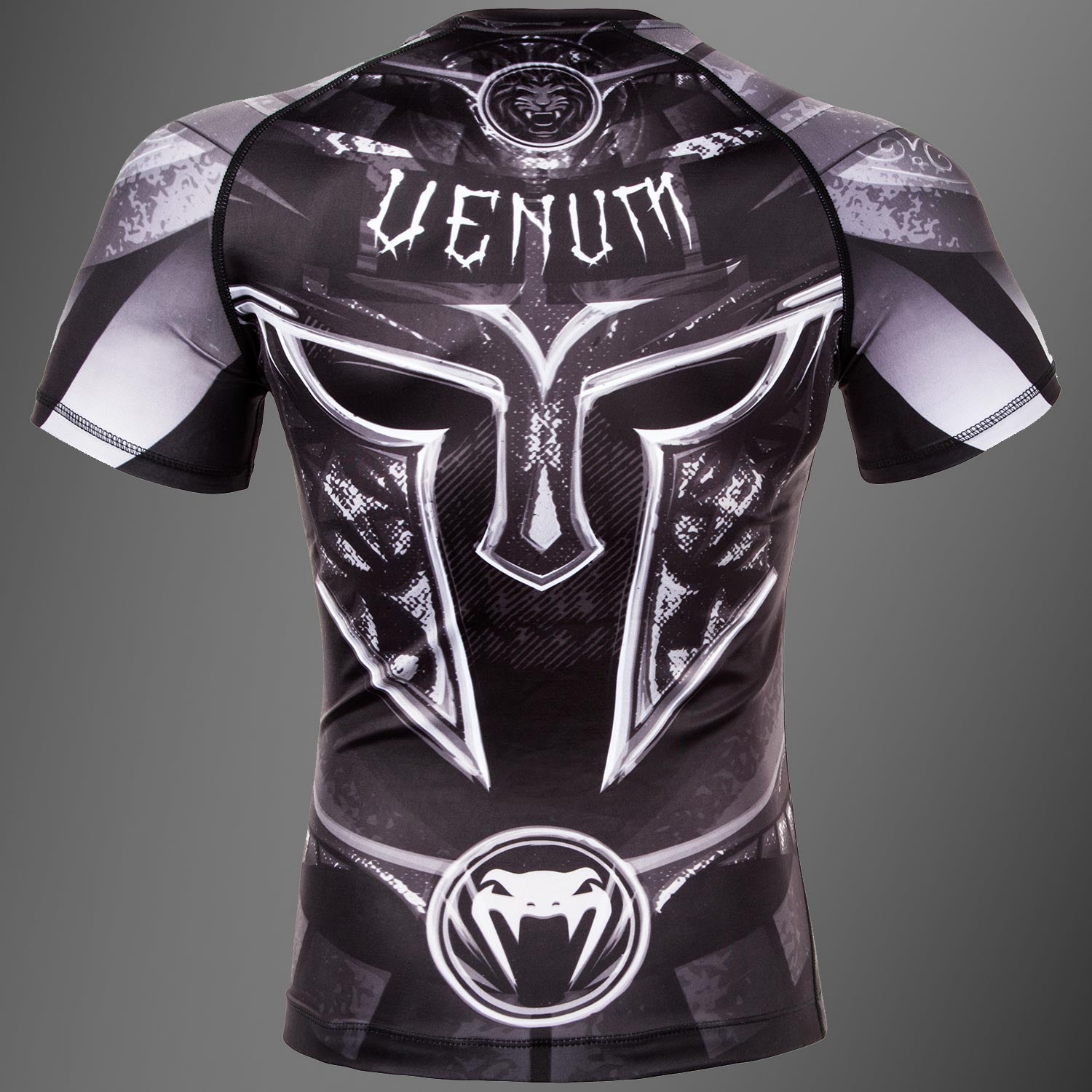 Venum Gladiator 3.0 Rashguard - Černá/Bílá - Krátký rukáv