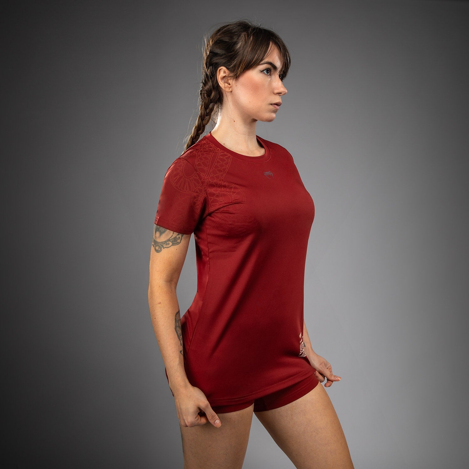 Venum Serpenti Dámské tričko Dry-Tech - Vínová/Slonová kost