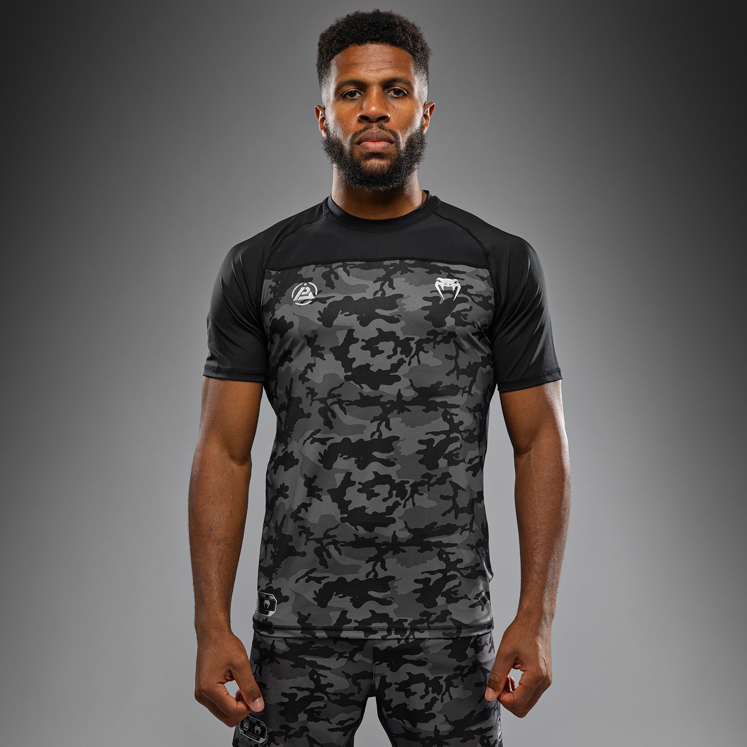 Venum x Polaris Dry-Tech Tričko - Černá/Bouřkově šedá