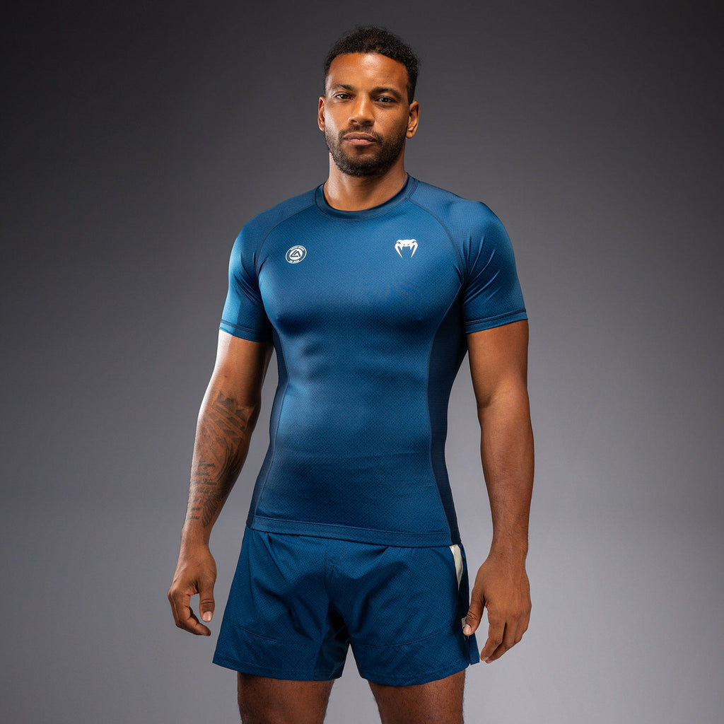 Venum x Roger Gracie Academy Krátký rukáv Rashguard - modrá