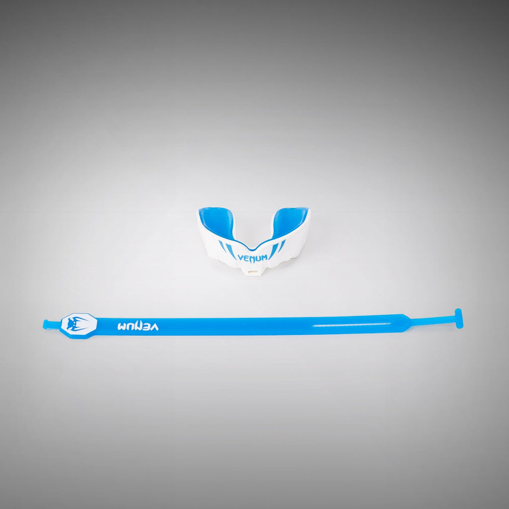 Chránič zubů Venum Challenger Kids s popruhem/bez popruhu - bílo-modrý