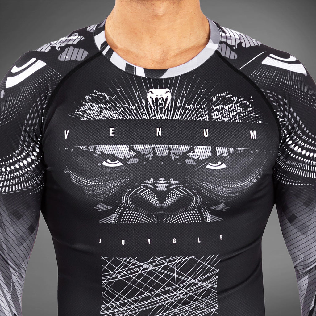 Venum Gorilla Jungle Rashguard s dlouhým rukávem - černá/bílá