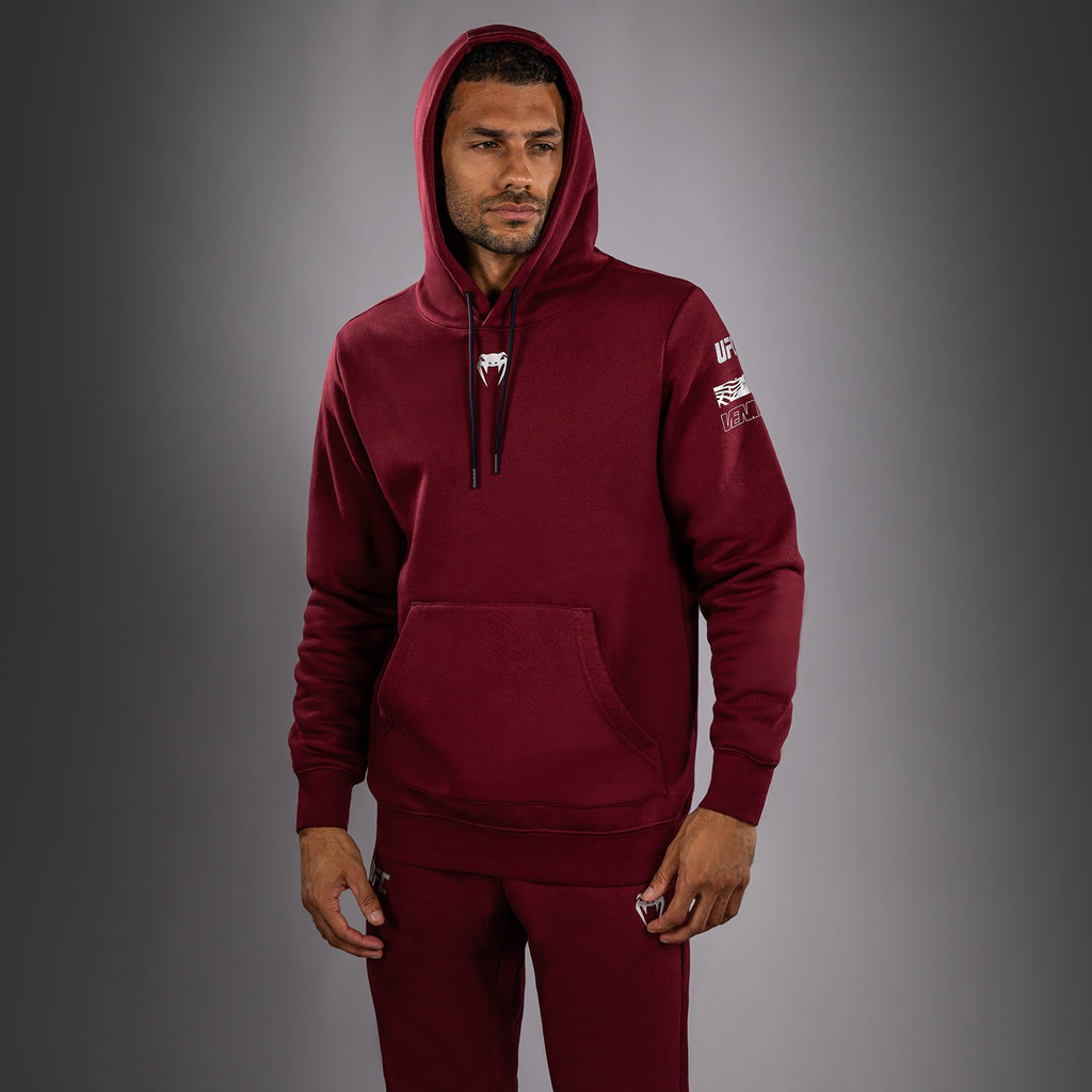 Pánská mikina s kapucí UFC Zenith by Venum Burgundy Authentic Fight Week