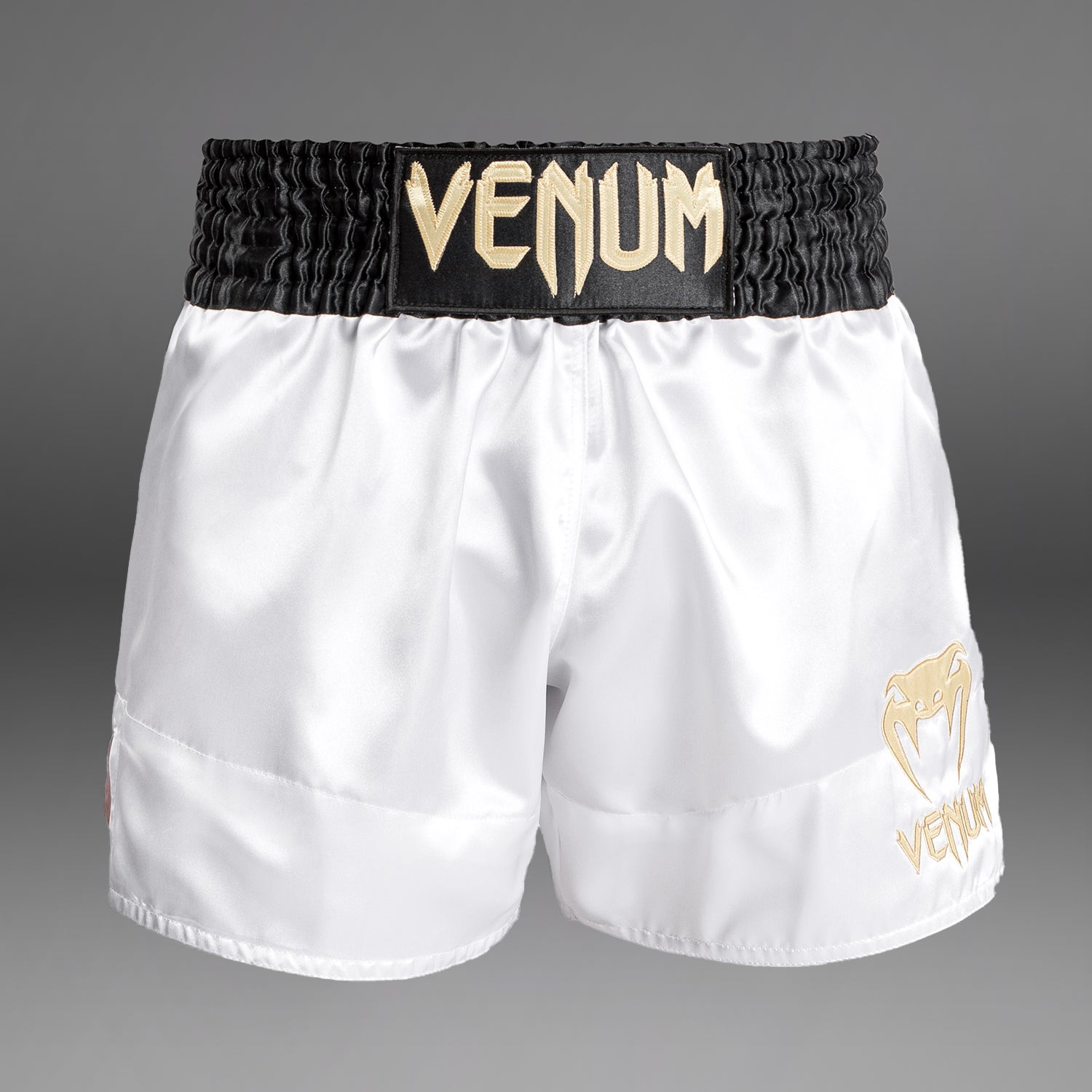 Venum Classic Muay Thai Šortky - Bílá/Zlatá/Černá