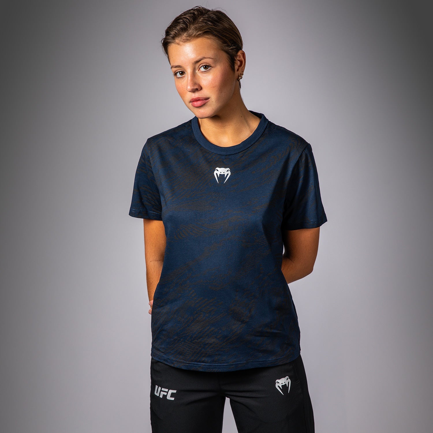 UFC Fusion by Venum Dámské bavlněné tričko s krátkým rukávem Fight Week - Oceánská modř