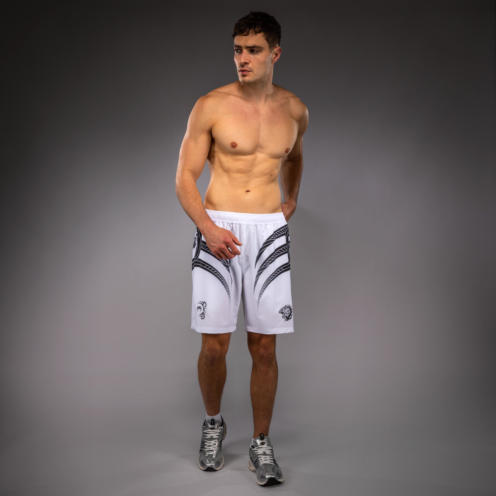 Venum x Mike Tyson Tiger Tréninkové Kraťasy - Optická Bílá/Tmavě Černá