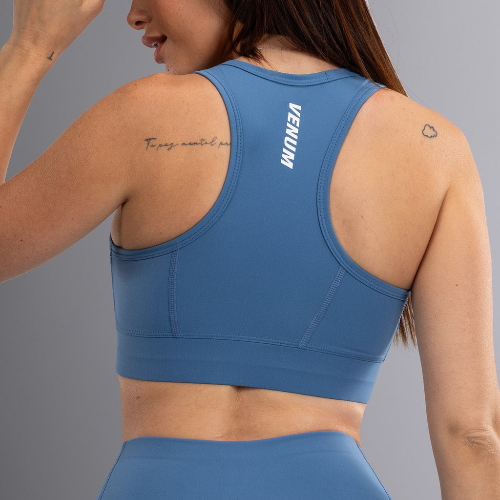 Dámská sportovní podprsenka Venum Essential se střední oporou - bouřkově modrá