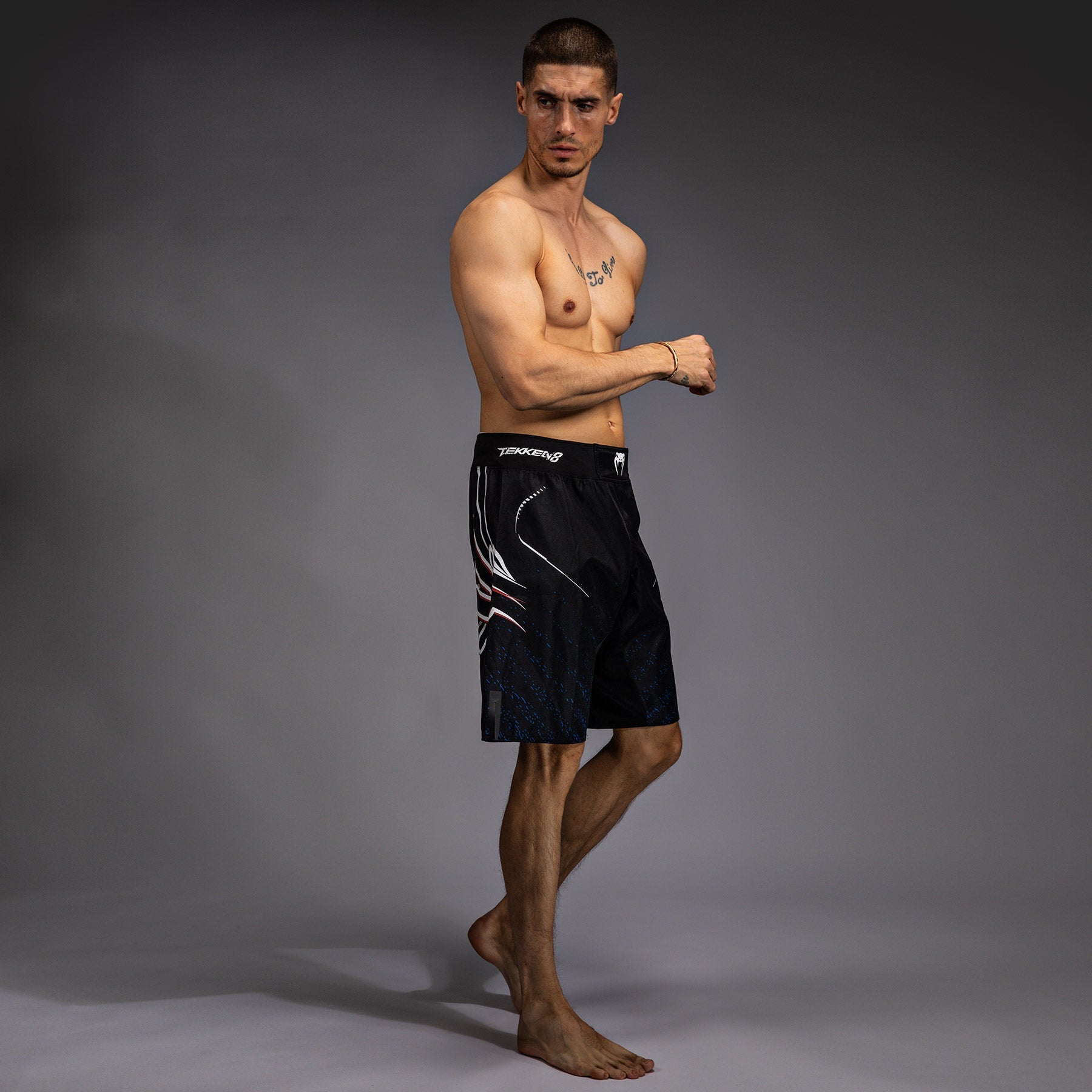 Venum x TEKKEN 8 - Jin Kazama Fight Shorts - Modrá/Černá/Bílá