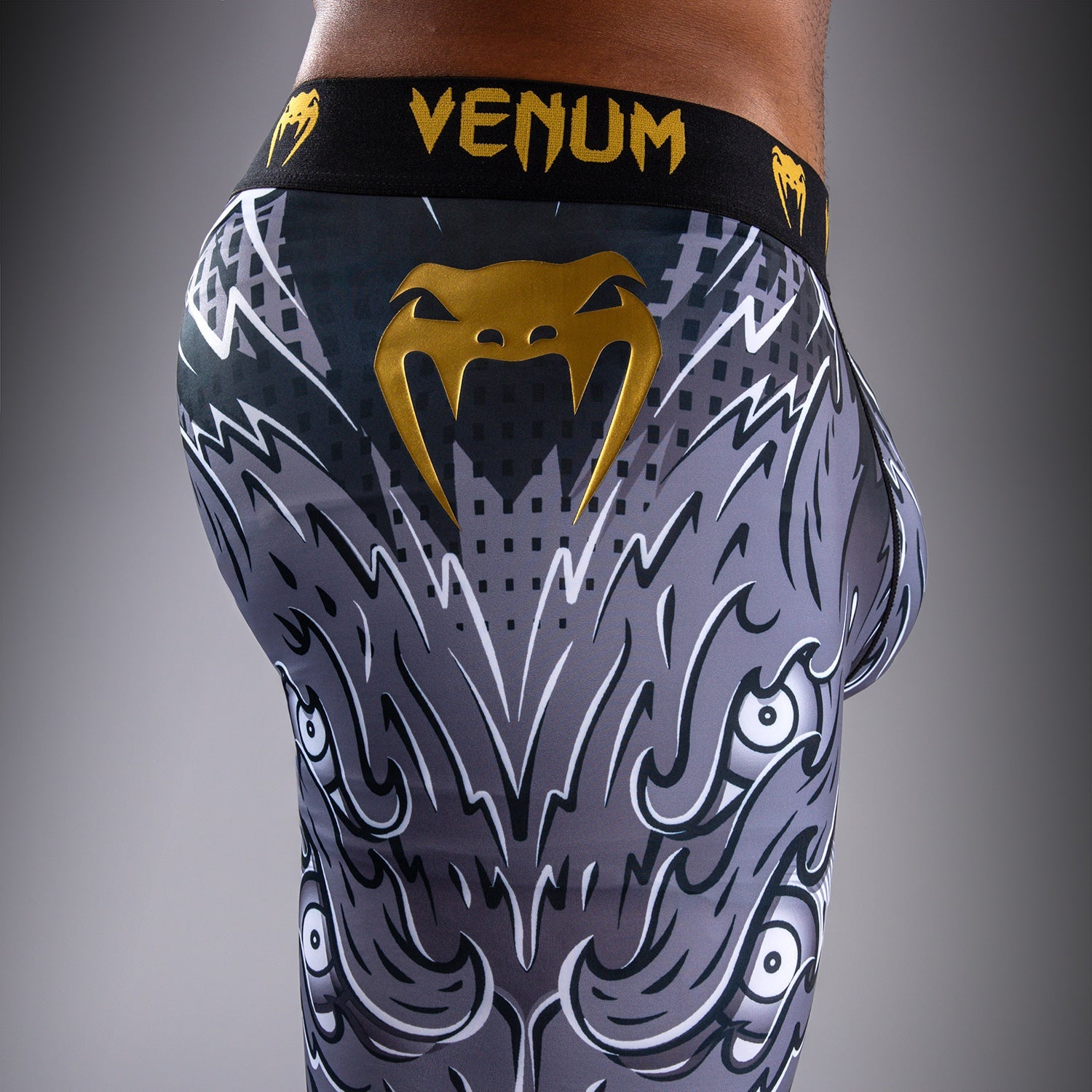 Venum Wolf Atak Spats - Černá/Šedá