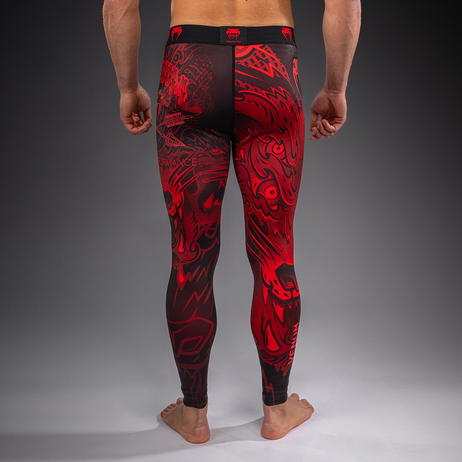 Venum Wolf Atak Spats - Černá/Červená