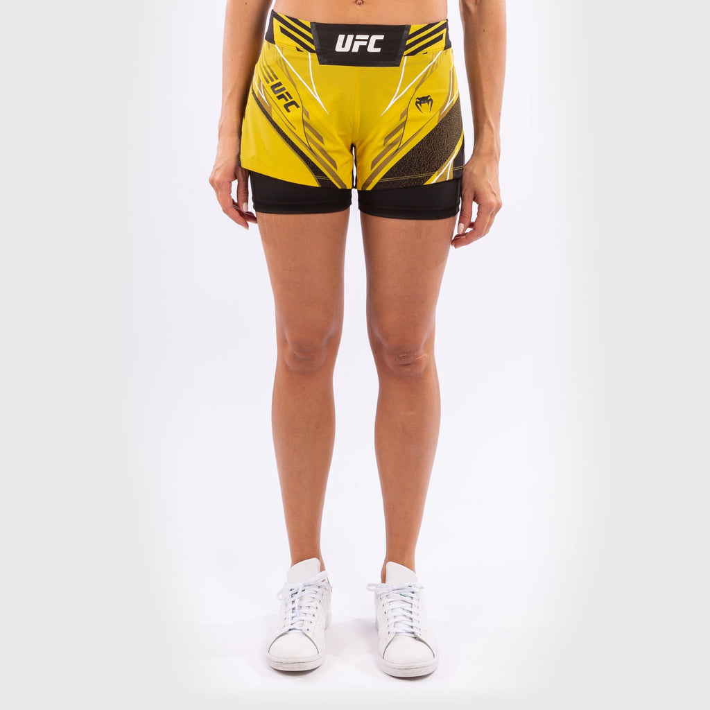Dámské kraťasy UFC Venum Authentic Fight Night - krátký střih - žluté