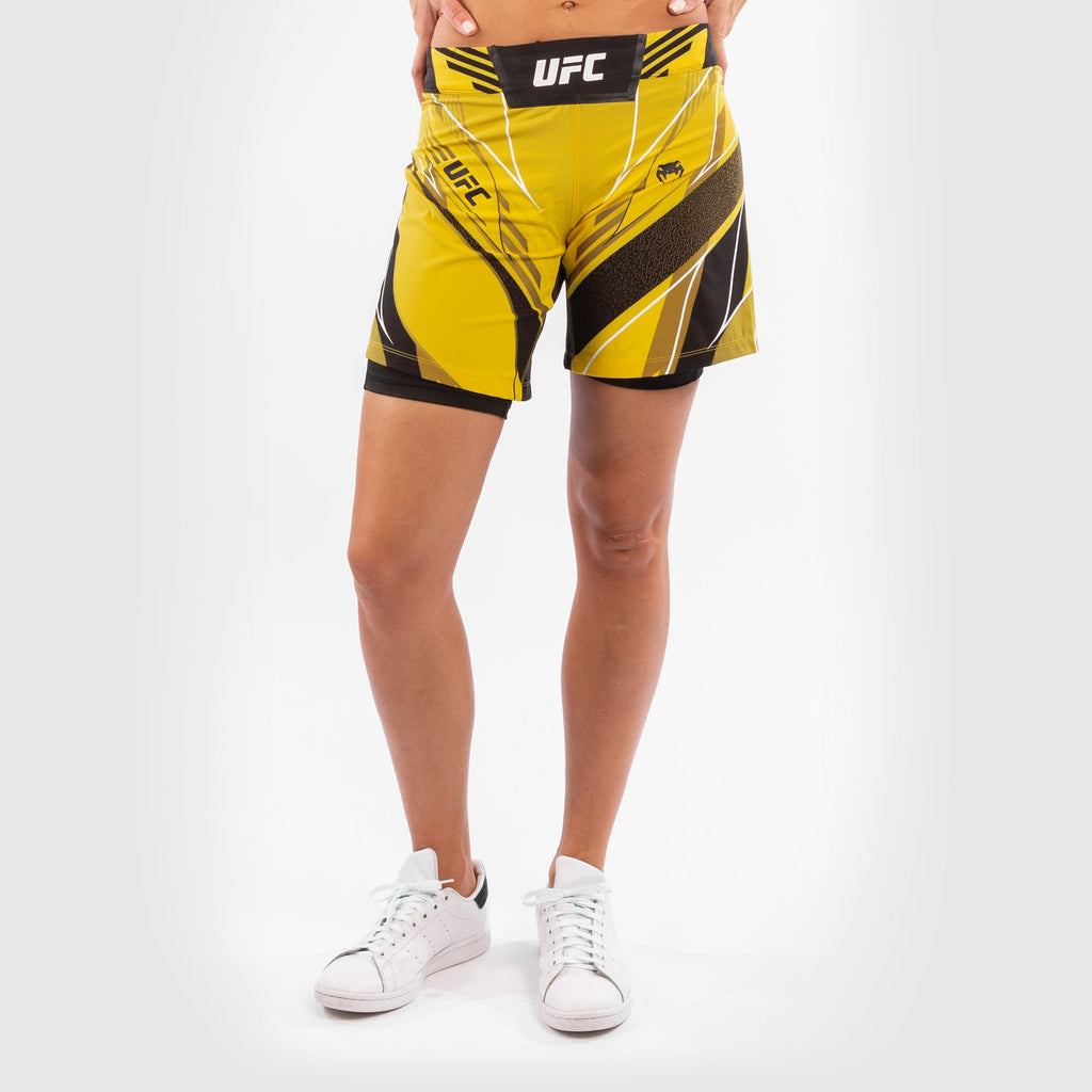 Dámské šortky UFC Venum Authentic Fight Night - Long Fit - Žluté